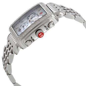 Michele Deco Xl Diamond Mother of Pearl Dial Ladies Watch Mww06z000035