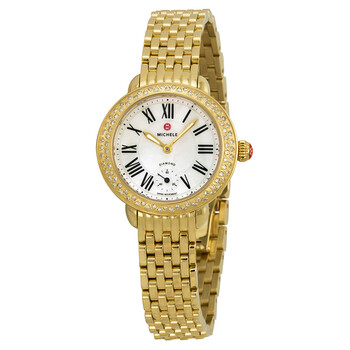 Serein 12 Mother of Pearl Gold Tone Steel Ladies Watch MWW21E000013