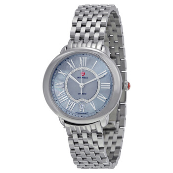 Serein Blue Mother of Pearl Diamond-set Dial Stainless Steel Ladies Watch MWW212B000040