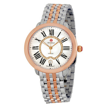 Serein White Mother Of Pearl Dial Two-tone Ladies Watch MWW21B000048