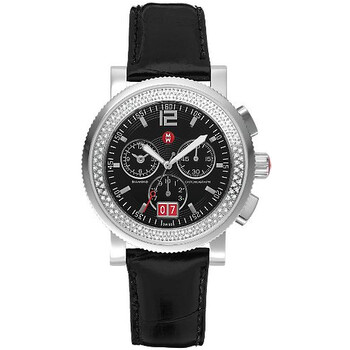 Michele Sport Sail Watch Silver-Tone Bracelet Watch with Black Dial Michele Sport Sail MWW01K000119 Diamond Quartz Two Tone  main image 4