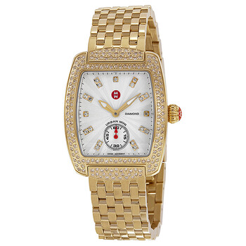 Urban Mini Silver and White Diamond Dial Gold-Plated Stainless Steel Bracelet Ladies Watch MWW02A000565 Urban Mini Silver and White Diamond Dial Gold-Plated Stainless Steel Bracelet Ladies Watch MWW02A000565