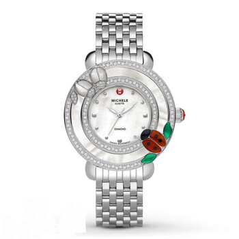 Michelle Cloette Mother of Pearl Dial Diamond Stainless Steel Ladies Watch MWW20D000001