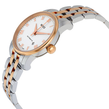 Baroncelli Automatic White Dial Two-tone Ladies Watch M76009N61
