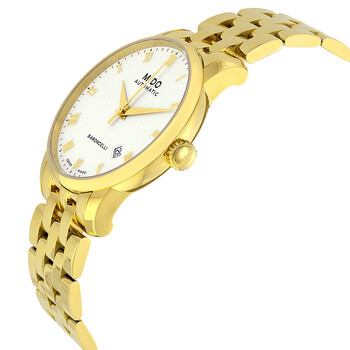 Baroncelli II Automatic White Dial Yellow Gold PVD Steel Men's Watch M86003261