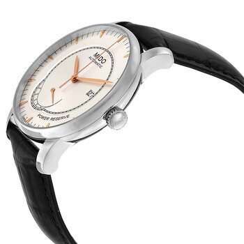 Baroncelli II Power Reserve Automatic Silver Dial Black Leather Men's Watch M86054104