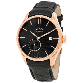 Mido Jubilee Automatic Black Dial Brown Leather Men 