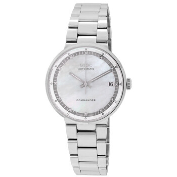Commander II Automatic Diamond White Mother of Pearl Dial Ladies Watch M0142071111680