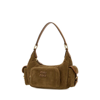 Biscuit Corduroy Pocket Shoulder Bag
