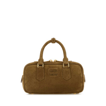 Biscuit Suede Arcadie Handbag