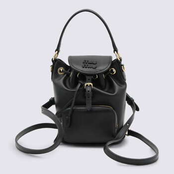 Black Leather Backpack