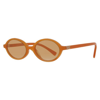 Brown Oval Ladies Sunglasses MU 04ZS 11V40D 50