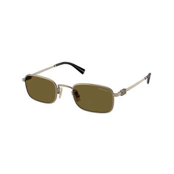 Miu Miu Brown Rectangular Ladies Sunglasses MU B50S 26C09Z  display picture 3
