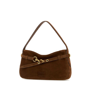 Brown Suede Avenue Shoulder Bag