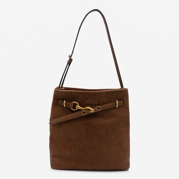 Dark Brown Leather Shoulder Bag