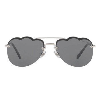 Dark Grey Flash Silver Geometric Ladies Sunglasses MU 56US 1BC175 58