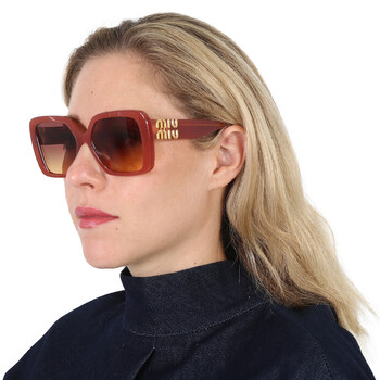 Orange Gradient Violet Square Ladies Sunglasses MU 10YS 10M07P 56