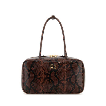 Printed Leather Beau Shoulder Bag
