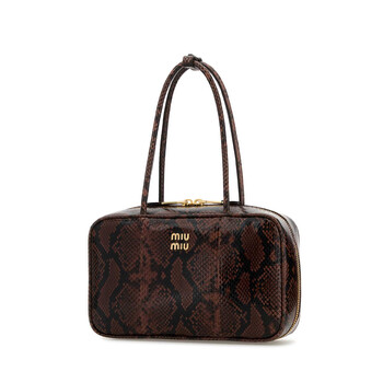 Printed Leather Beau Shoulder Bag