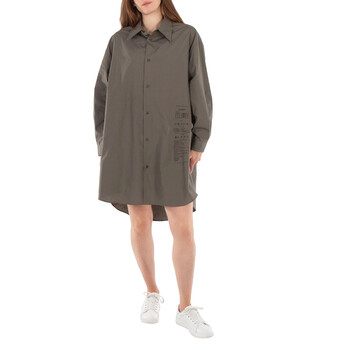 Cotton Poplin Shirt Dress S52CT0783-703-SHIRT GREEN