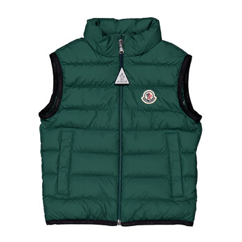 Boys Dark Green Down Vest J29541A00105-54A81-866 Boys Dark Green Down Vest J29541A00105-54A81-866