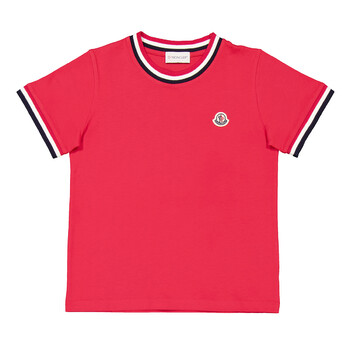Moncler Tricolour Jersey T-Shirt, Size 12Y