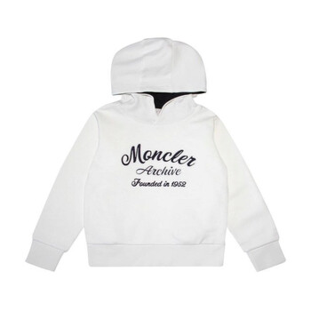 稀少S★タイムセール★5 MONCLER GENIUS★ロゴフーディホワイト ☆25SS MONCLER Fragment Hiroshi Fujiwara ロゴ付き フーディー