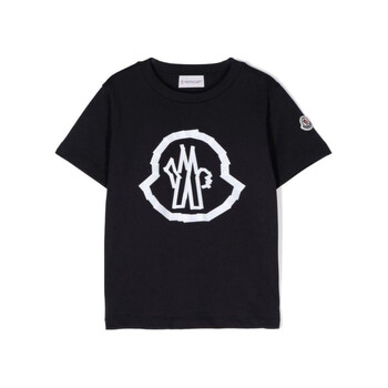 Moncler Boys Logo Patch Cotton T-Shirt, Size 8Y I29548C00023