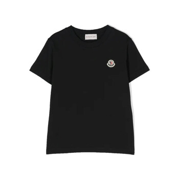 キッズ用トップス MONCLER SS25 Embroidery t-shirt (K19548C0003289AFV 034) White Logo T-Shirt - kids atelier