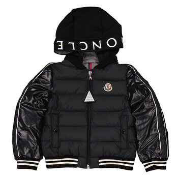 Moncler Boys Merih Down Hooded Jacket, Size 3A H29511A00005-54A81  
