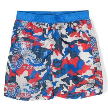 Kids Camouflage Maya Sea Print Swim Shorts