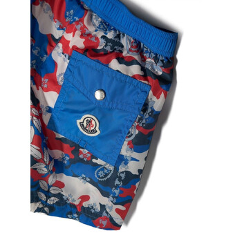 Kids Camouflage Maya Sea Print Swim Shorts