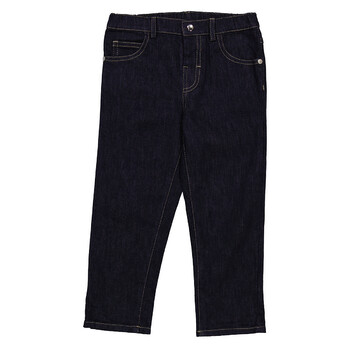 Kids Embroidered Straight-Leg Denim Jeans