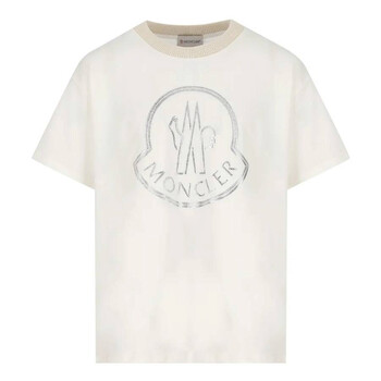 Tシャツ・カットソー ALEXANDER MCQUEEN Men T Shirts 794606QXAAB 9000 White Alexander Mcqueen Men's Optical White Large Logo T-Shirt