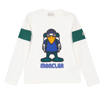 Moncler Kids Monduck Cotton T-Shirt, Size 6Y I29548D00013-83907