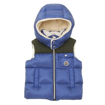 その他 MONCLER kids vest Moncler Enfant logo-patch Padded Vest | Blue | FARFETCH