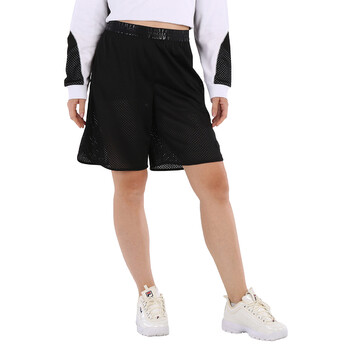 Thom Browne Ladies Name-Tag Ribbed Shorts, Brand Size 40 (US