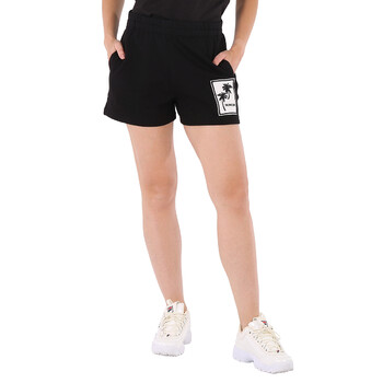 Thom Browne|SHORTS (FJQ110A J0020 415) Thom Browne Ladies Name-Tag Ribbed Shorts, Brand Size 40 (US