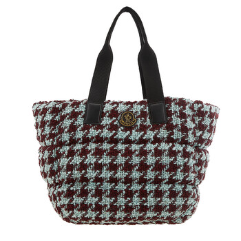 Moncler Ladies Houndstooth-Tweed Tote Bag 5D000055969YF84