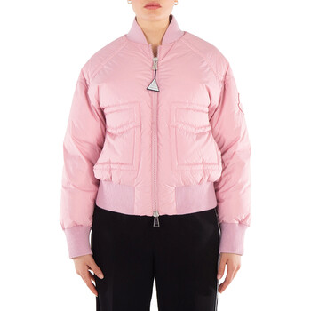 ダウンジャケット・コート MONCLER Women Bubble Jackets 093 1A000 68 597YF529 Pink MONCLER Badia Authentic Pink Big Logo Down Jacket Vintage
