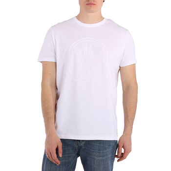 Tシャツ・カットソー MONCLER Men T Shirts 8C0000189AUG 00A WHITE Moncler - Logo T-shirt | HBX - Globally Curated Fashion and