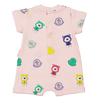 Newborn Graphic Printed Cotton Romper, Size 1/3M