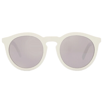 Odeonn Gray Mirrored Smoke Round Unisex Sunglasses ML0291-F 21C 53