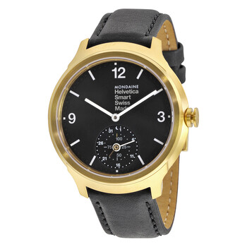 Helvetica No 1 Bold Smart Black Dial Black Leather Men's Watch MH1B2S20LB Helvetica No 1 Bold Smart Black Dial Black Leather Men's Watch MH1B2S20LB