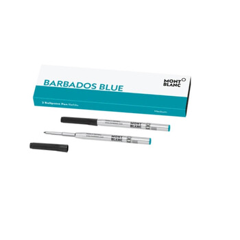 2 Ballpoint Pen Refill Medium, Barbados Blue 128219 2 Ballpoint Pen Refill Medium, Barbados Blue 128219