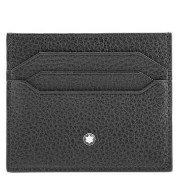 Black Grain Leather 6cc Card Holder