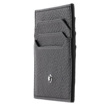 Black Grain Leather 6cc Card Holder