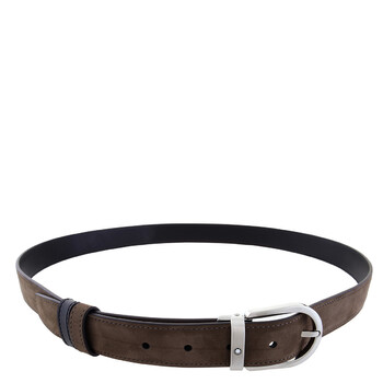 Horseshoe 30 mm Reversible Belt in Suede Leather