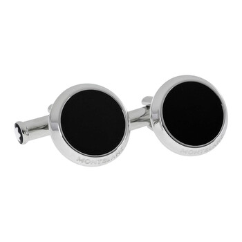 Iconic Stainless Steel Black Onyx Cufflinks 112896