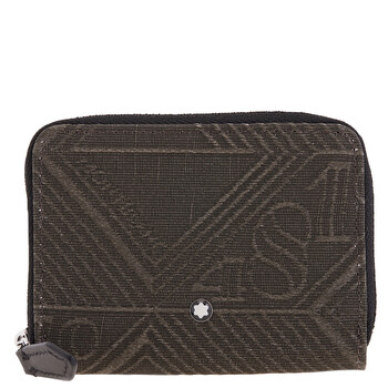 Khaki 4810 Jacquard Mini Zip Wallet